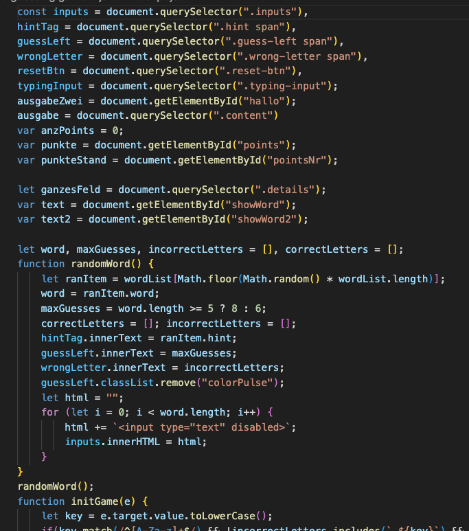 My Code (Screenshot)